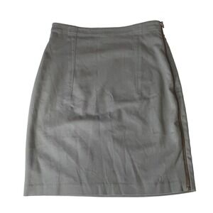 T Alexander Skirt Olive Green Side Zip‎ Fitted Career Party Size M